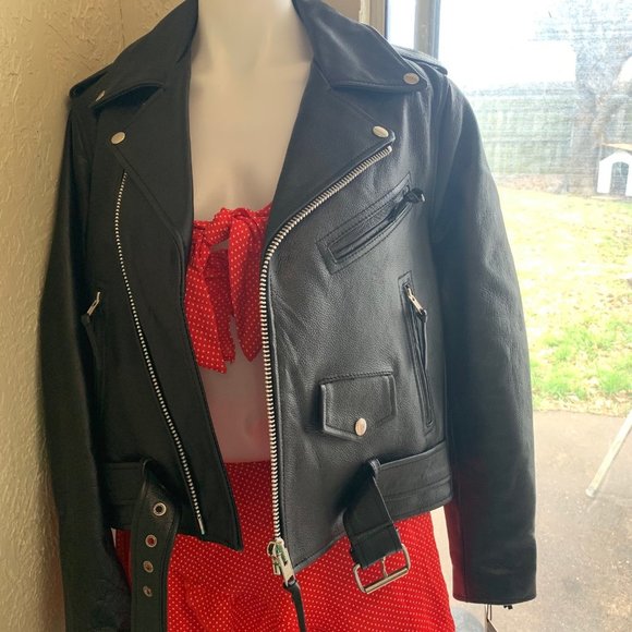 Fmc Bikerlicious Womens Leather Jacket 